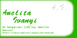 amelita ivanyi business card